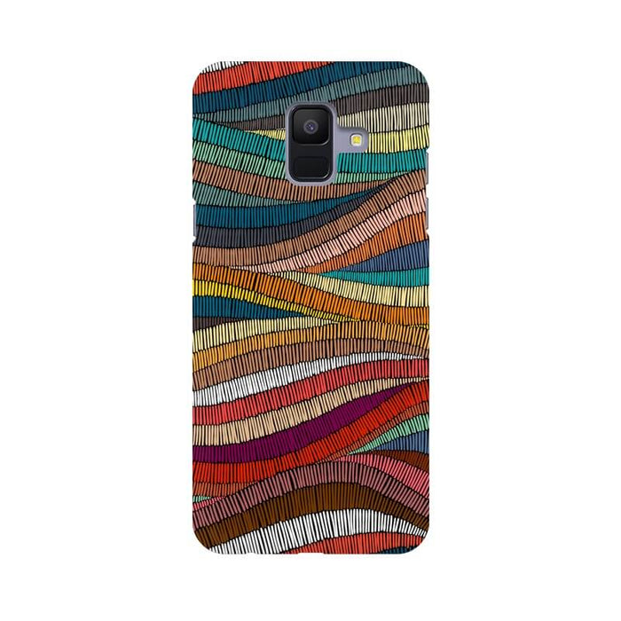 Colorful Abstract Wavy Pattern Samsung A6 Cover - The Squeaky Store