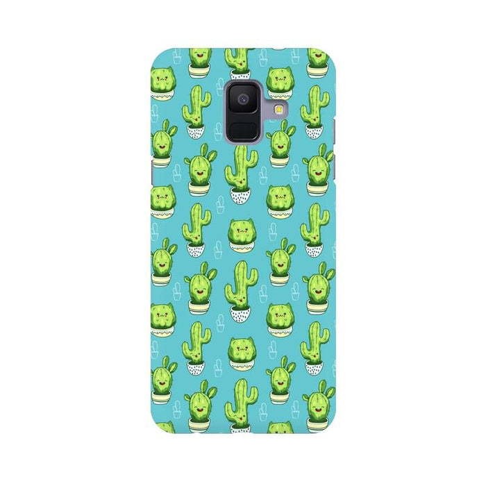 Kawaii Cactus Abstract Designer Samsung A6 Cover - The Squeaky Store