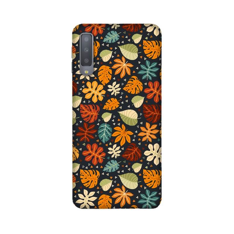 Leafy Abstract Pattern Designer Samsung A7 (2018) Cover - The Squeaky Store