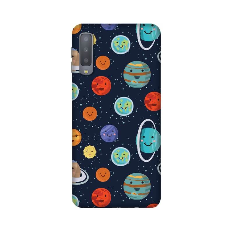 Planets Abstract Pattern Designer Samsung A7 (2018) Cover - The Squeaky Store