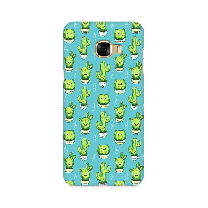 Kawaii Cactus Abstract Pattern Samsung C7 Cover - The Squeaky Store