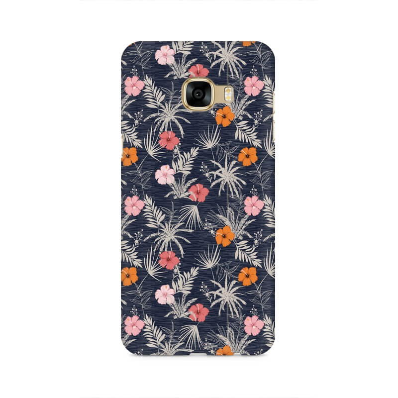 Flowers & Leaves Abstract Pattern Samsung C7 Cover - The Squeaky Store