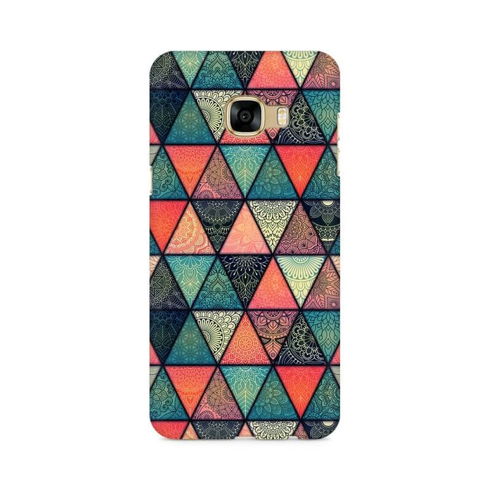Triangular Colourful Pattern Samsung C7 Pro Cover - The Squeaky Store