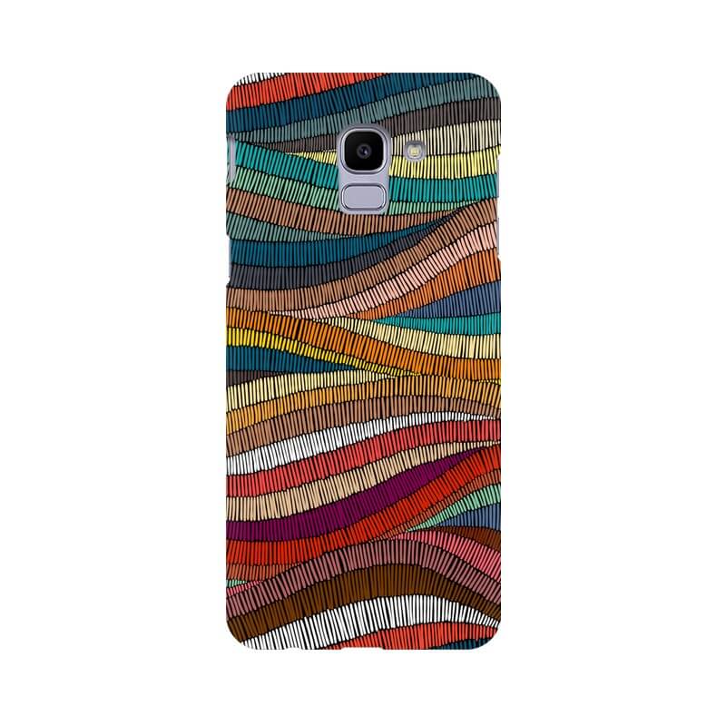 Colorful Abstract Wavy Pattern Samsung J6 Cover - The Squeaky Store