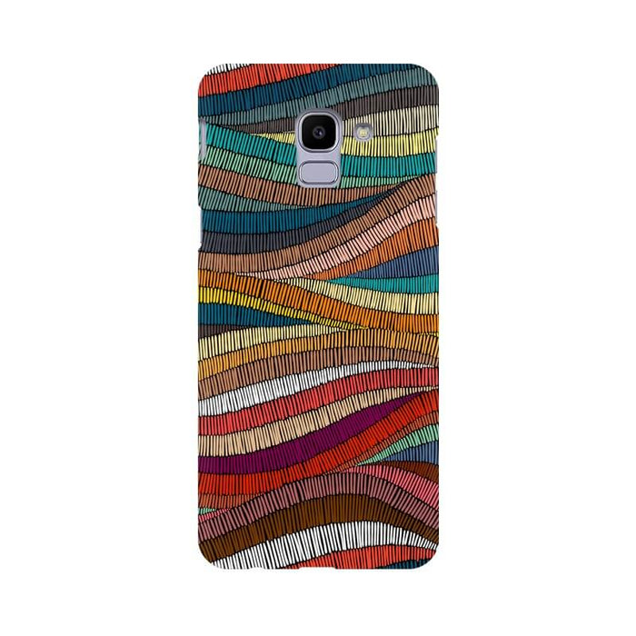 Colorful Abstract Wavy Pattern Samsung J6 PRO Cover - The Squeaky Store