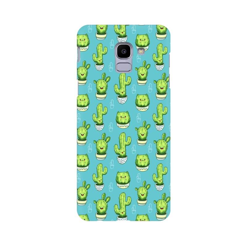 Kawaii Cactus Abstract Pattern Designer Samsung J6 Cover - The Squeaky Store