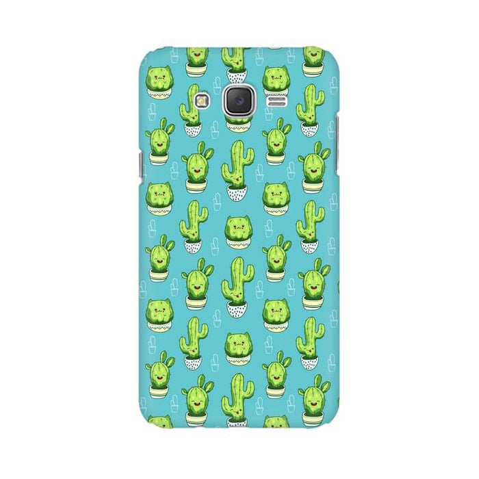 Kawaii Cactus Abstract Pattern Samsung J7 NXT Cover - The Squeaky Store
