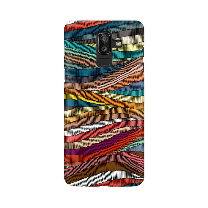 Colorful Abstract Wavy Pattern Samsung J8 Cover - The Squeaky Store