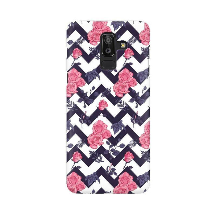 Abstract Zigzag Flower Pattern Samsung J8 Cover - The Squeaky Store