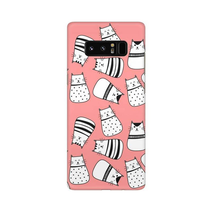Cute Cats Designer Abstract Pattern Samsung Note 8 Cover - The Squeaky Store