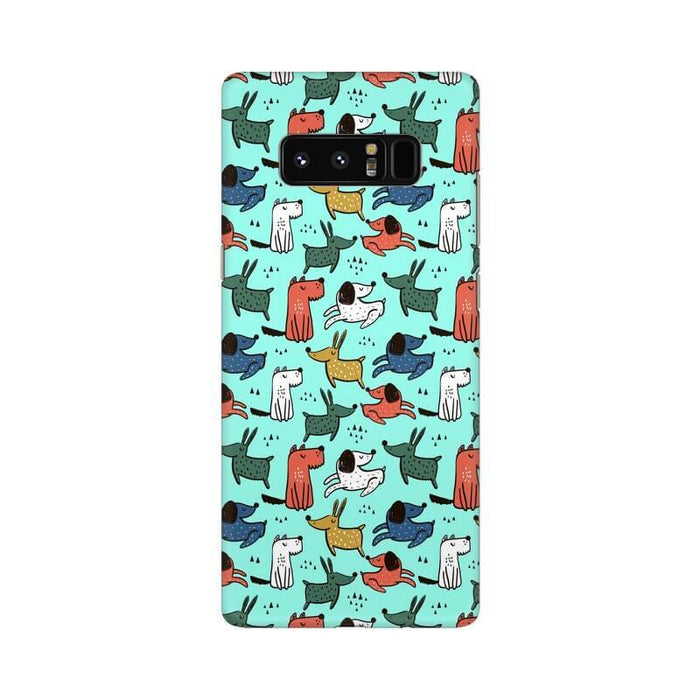 Cute Dogs Abstract Pattern Samsung Note 8 Cover - The Squeaky Store