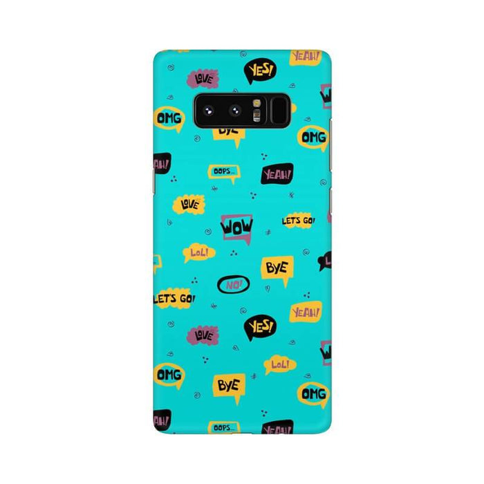 Lettering Designer Abstract Pattern Samsung Note 8 Cover - The Squeaky Store