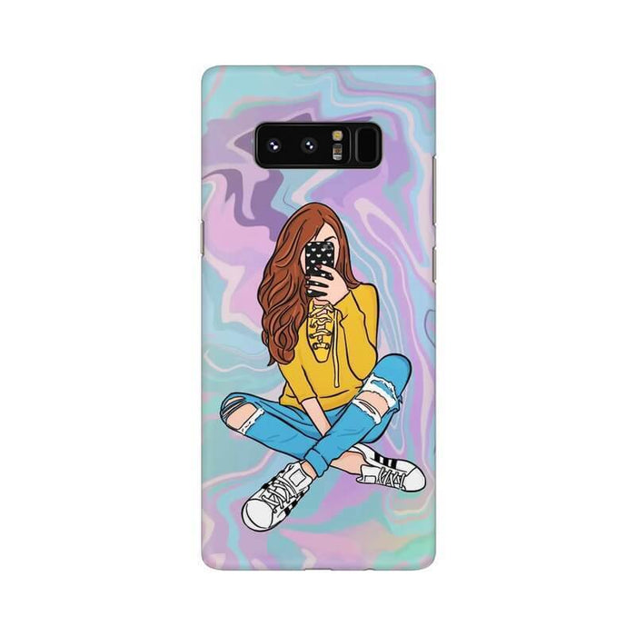Selfie Girl Illustration Samsung Note 8 Cover - The Squeaky Store