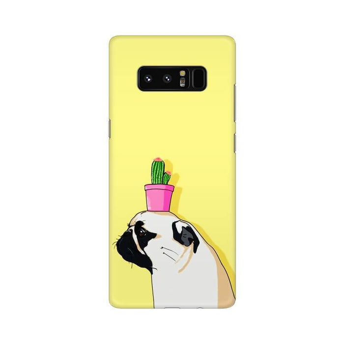 Cute Pug with Cactus Illustration Samsung S10 Plus Cover - The Squeaky Store