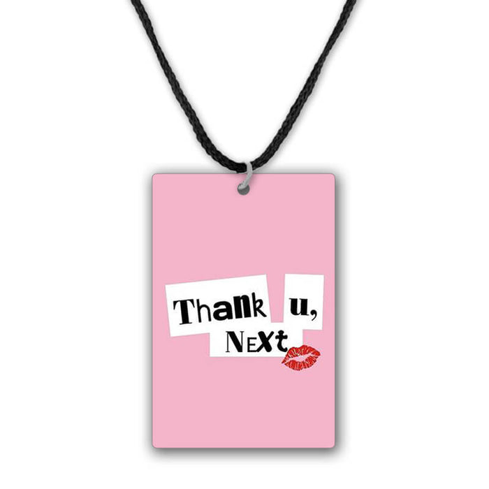 Thank U Next Printed Pendant Necklace - The Squeaky Store