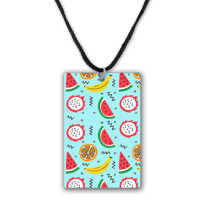 Tropical Fruits Pattern Printed Pendant Necklace - The Squeaky Store