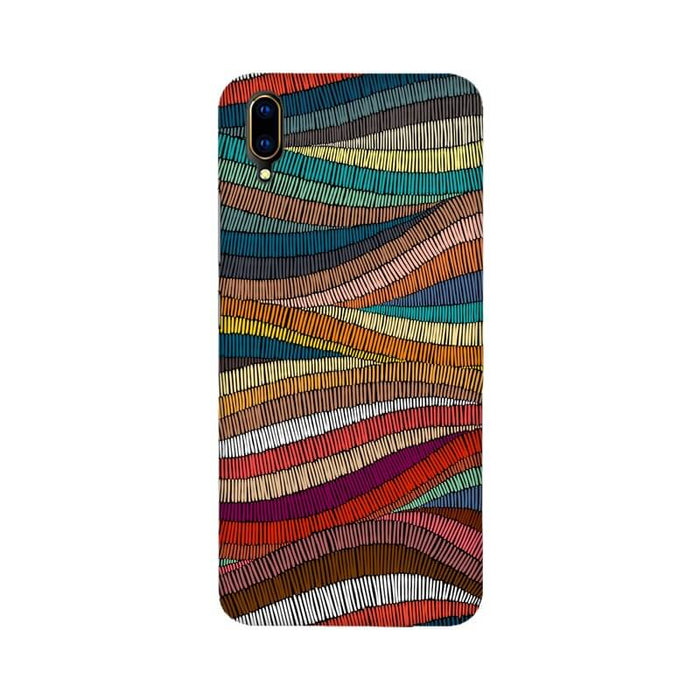 Colorful Abstract Wavy Pattern Vivo V11 PRO Cover - The Squeaky Store