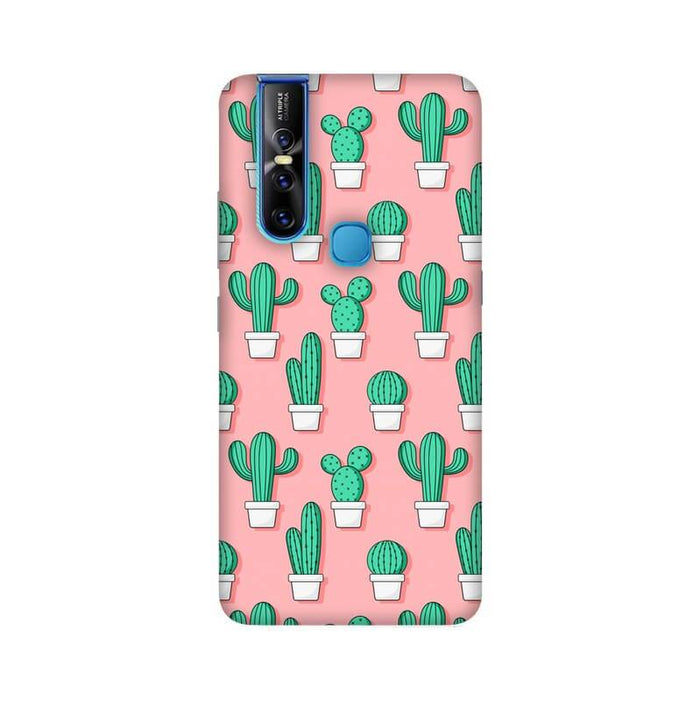 Cute Cactus Designer Abstract Pattern Vivo V15 Cover - The Squeaky Store