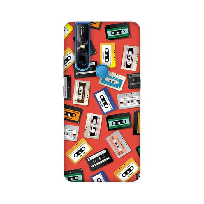 Retro Cassette Designer Abstract Pattern Vivo V15 Cover - The Squeaky Store