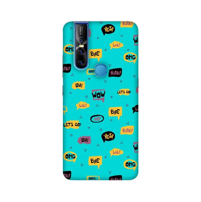 Lettering Designer Abstract Pattern Vivo V15 Cover - The Squeaky Store