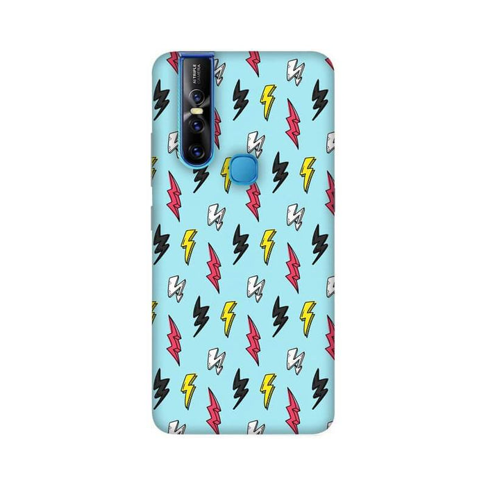 Colorful Thunder Designer Abstract Pattern Vivo V15 Cover - The Squeaky Store