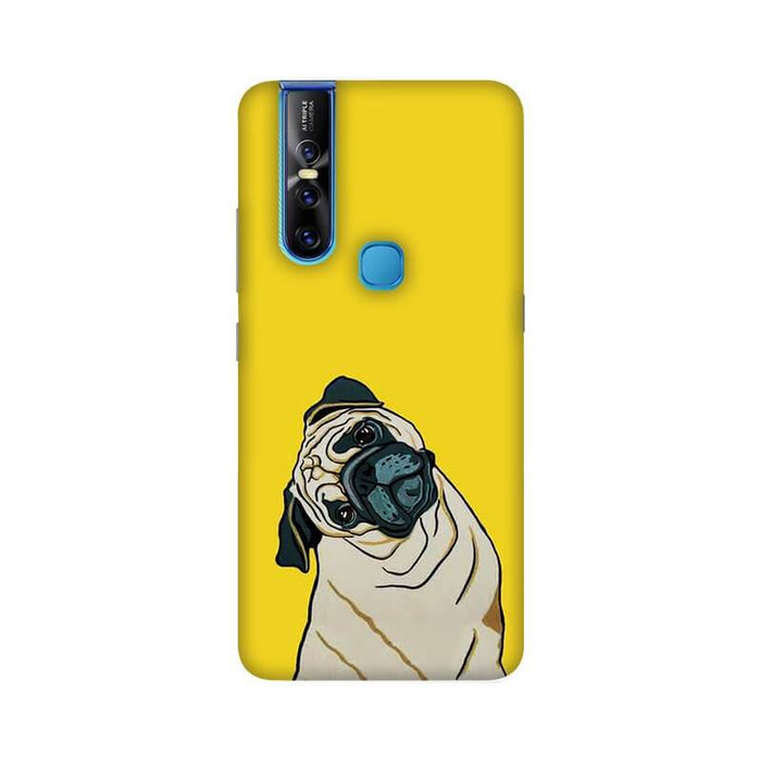 Cute Pug Abstract Illustration Vivo V15 Cover - The Squeaky Store