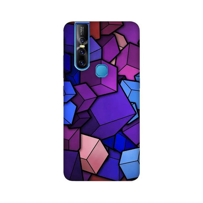 Cube Pattern Abstract Illustration Vivo V15 Cover - The Squeaky Store