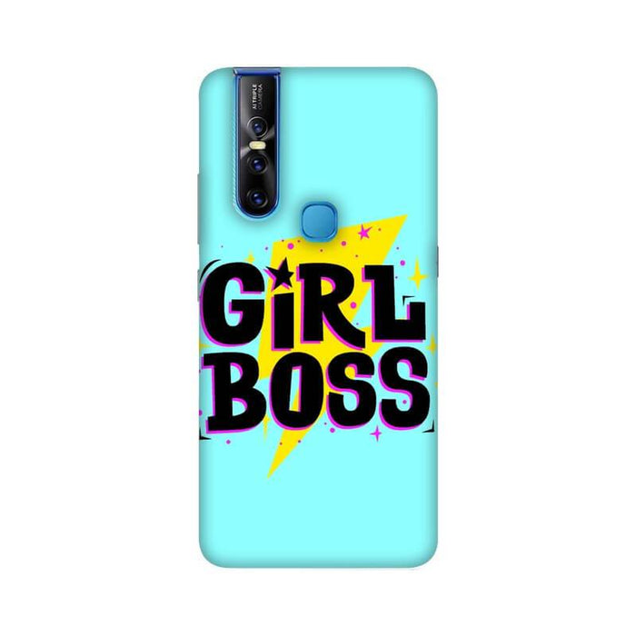 Girl Boss Quote Designer Abstract Illustration Vivo V15 Cover - The Squeaky Store