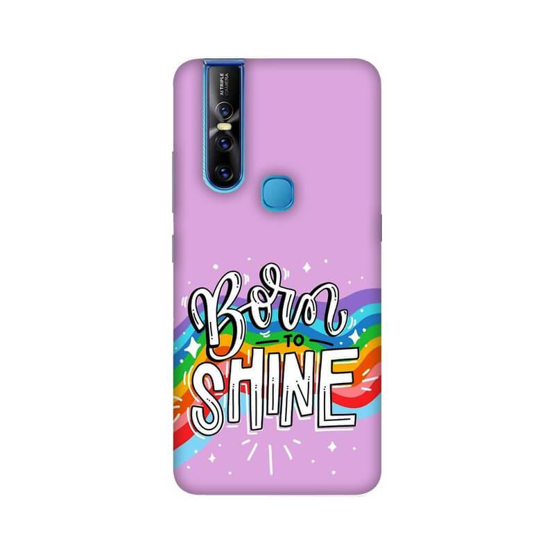 Born to Shine Quote Designer Illustration Vivo V15 Cover - The Squeaky Store