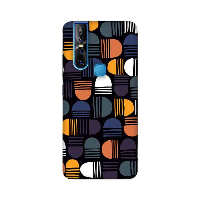 Abstract Geometric Lines Pattern Designer Vivo V15 Cover - The Squeaky Store