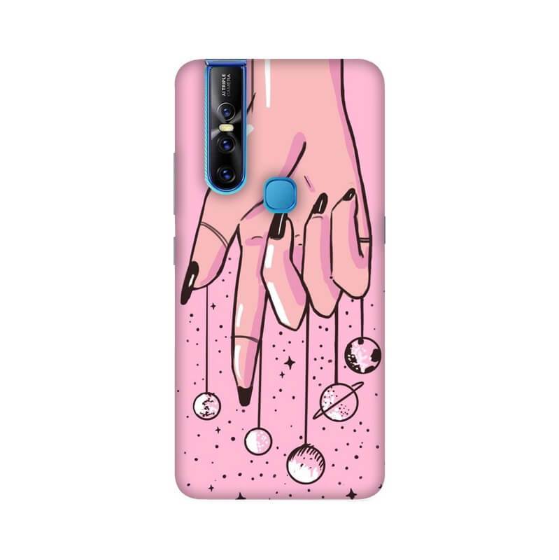 Girl Loving Planets Pattern Designer Vivo V15 Cover - The Squeaky Store