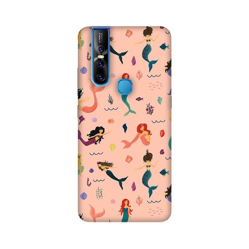 Mermaid Pattern Designer Vivo V15 Cover - The Squeaky Store