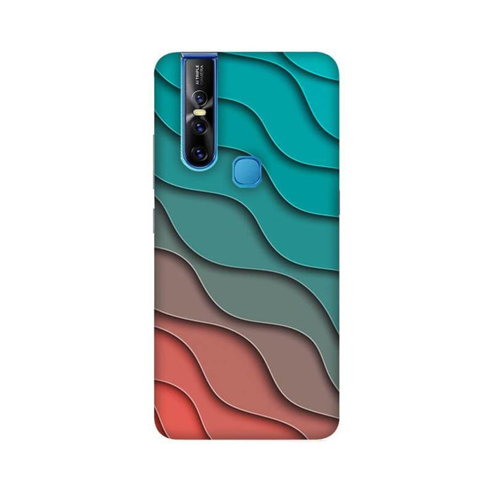Pastel Color Wavy Pattern Designer Vivo V15 Cover - The Squeaky Store