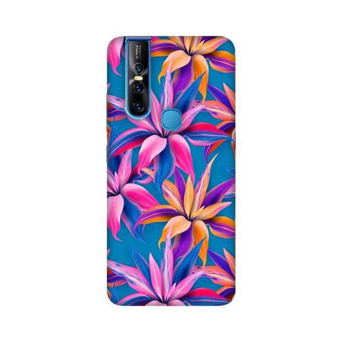 Beautiful Flower Pattern Vivo V15 Cover - The Squeaky Store