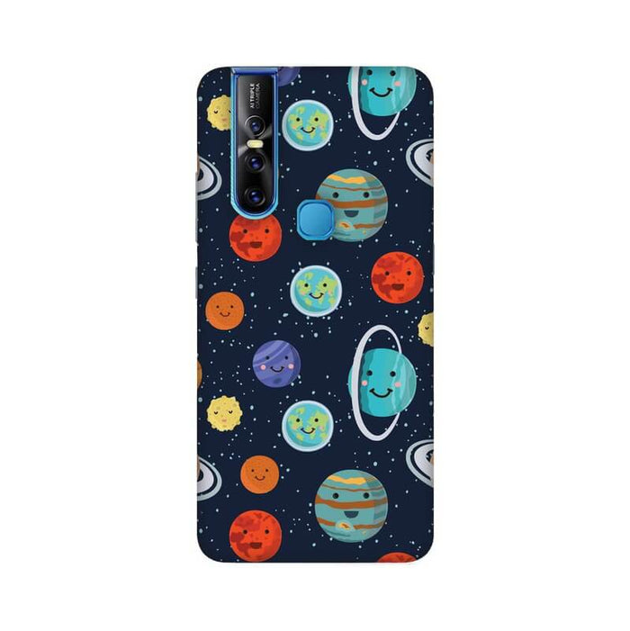 Cute Planets Pattern Vivo V15 Cover - The Squeaky Store