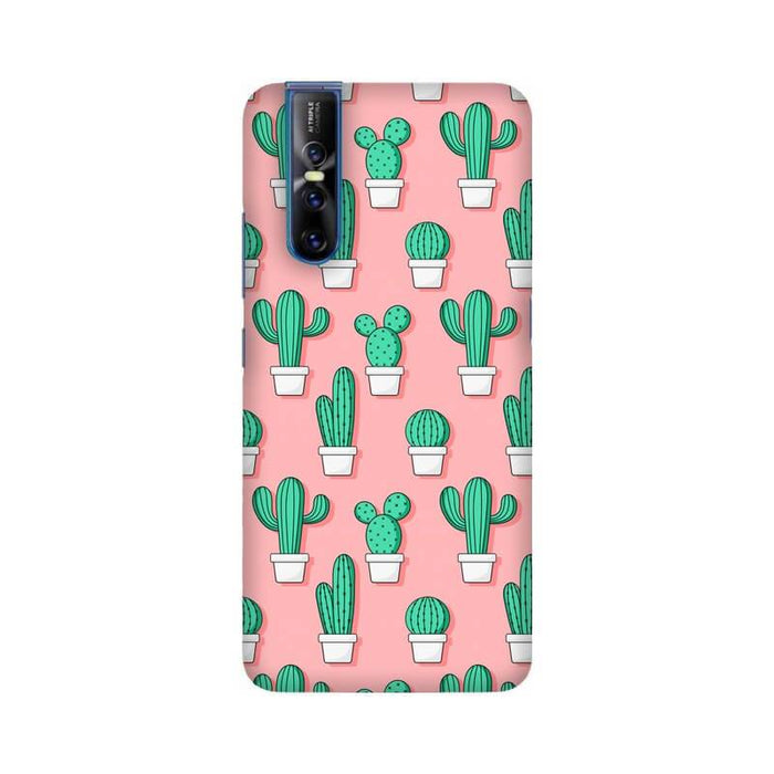 Cute Cactus Designer Abstract Pattern Vivo V15 Pro Cover - The Squeaky Store