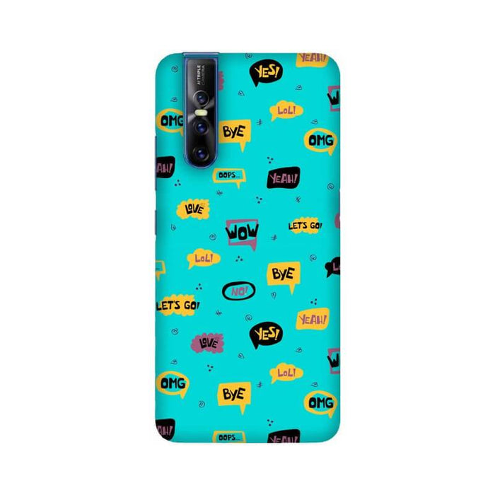Lettering Designer Abstract Pattern Vivo V15 Pro Cover - The Squeaky Store