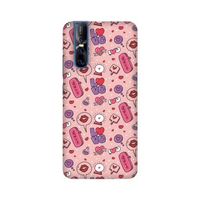 Cute Kitten Designer Abstract Pattern Vivo V15 Pro Cover - The Squeaky Store