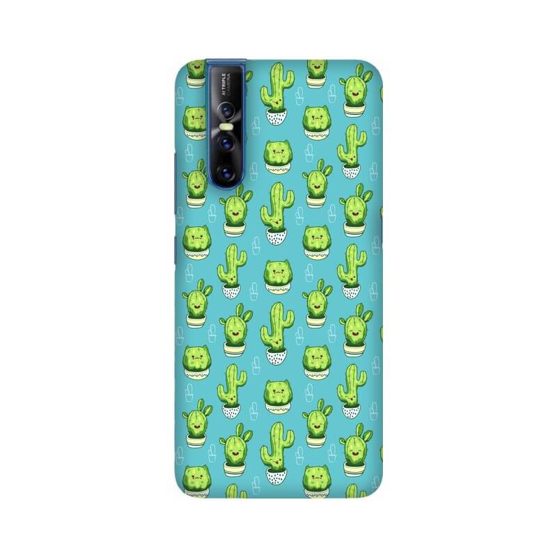 Cute Cactus Pattern Vivo V15 Pro Cover - The Squeaky Store