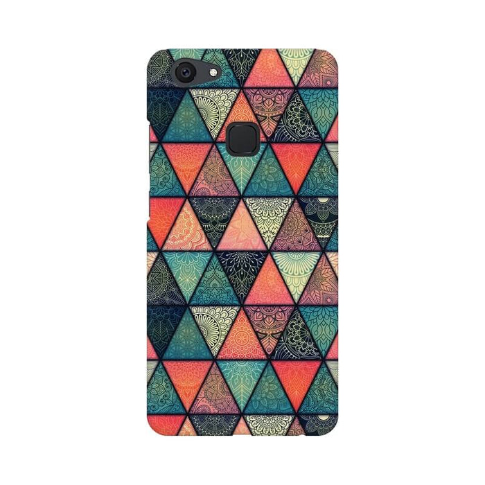 Triangular Colourful Pattern Vivo V7 Cover - The Squeaky Store