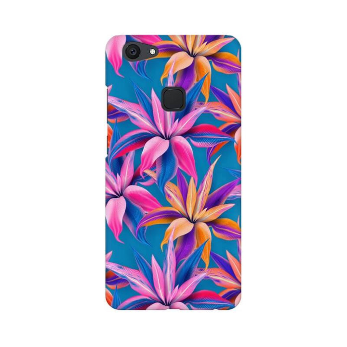 Leafy Abstract Designer Pattern Vivo V7 Cover - The Squeaky Store