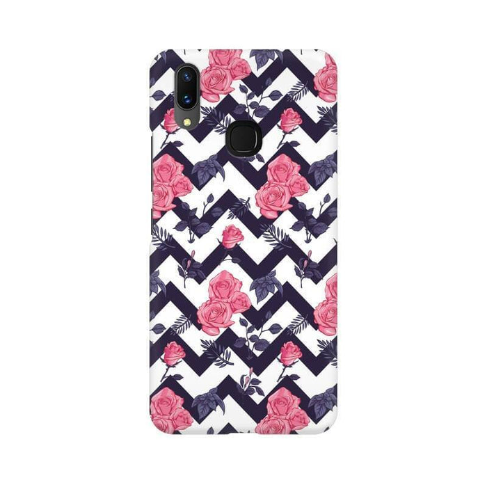 Abstract Zigzag Flower Pattern Vivo Y93 Cover - The Squeaky Store