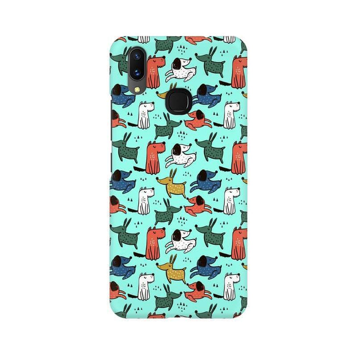 Cute Dogs Abstract Pattern Vivo Y95 Cover - The Squeaky Store