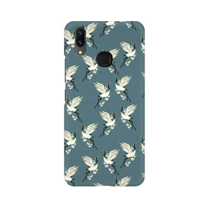 White Birds Abstract Pattern Vivo V9 Cover - The Squeaky Store