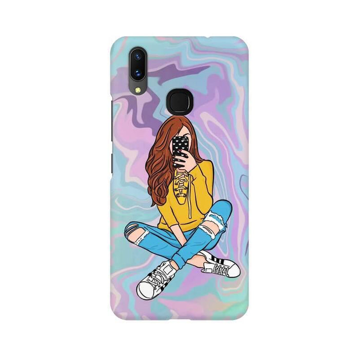 Selfie Girl Illustration Vivo Y91 Cover - The Squeaky Store