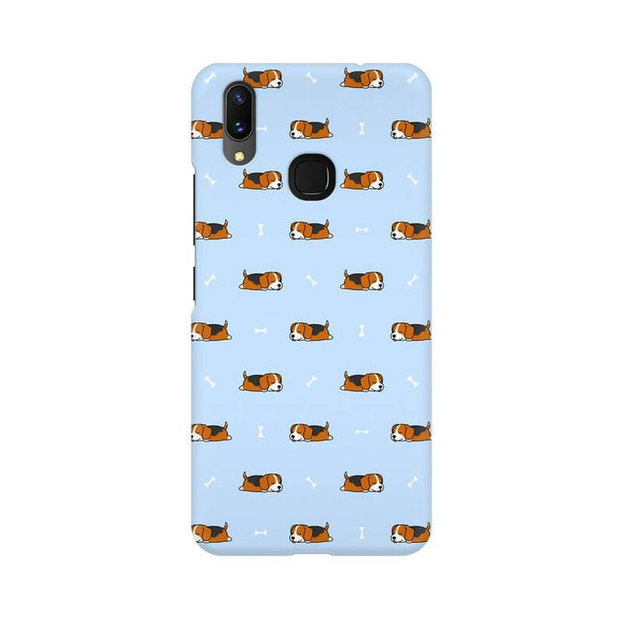 Cute Dog with Bone Pattern Designer Vivo V11 Cover - The Squeaky Store