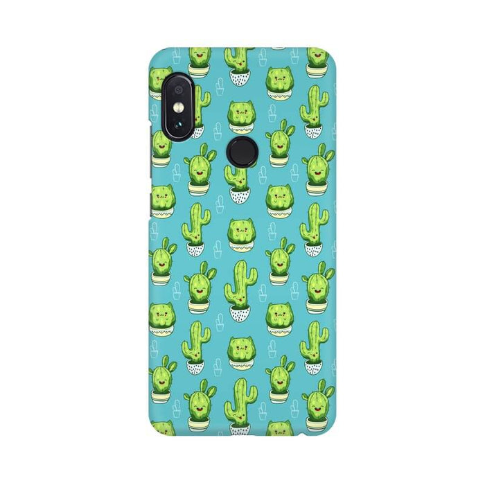 Kawaii Cactus Abstract Pattern Designer Redmi A2 Cover - The Squeaky Store