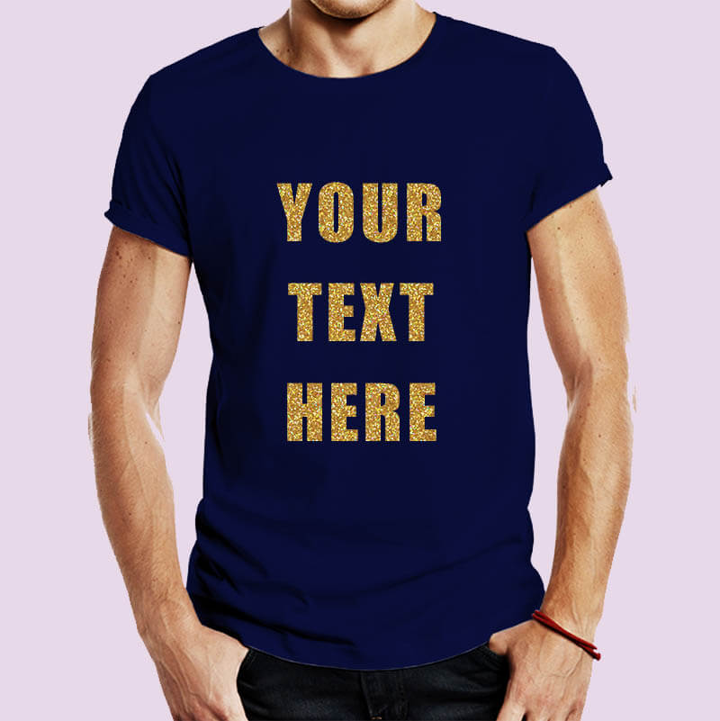 Customized Unisex Tshirt - Golden Glitter Print Quote-thesqueakystore.myshopify.com