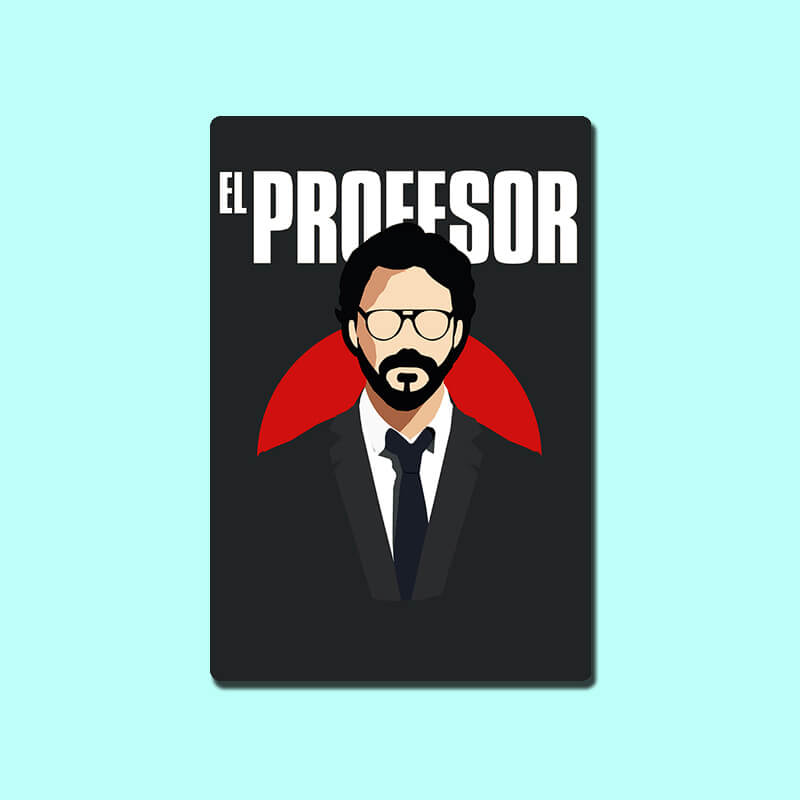 Money Heist Professor, La casa de Papel, Tokyo, Berlin, Bella Ciao, Rio, Nairobi, Helsinki Netflix TV Series Home Decor Designer Printed Fridge Magnet 6-thesqueakystore.myshopify.com