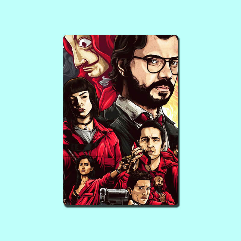 Money Heist Professor, La casa de Papel, Tokyo, Berlin, Bella Ciao, Rio, Nairobi, Helsinki Netflix TV Series Home Decor Designer Printed Fridge Magnet 38-thesqueakystore.myshopify.com